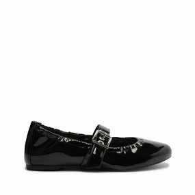 Calita Patent Leather Flat Smooth zipper closure