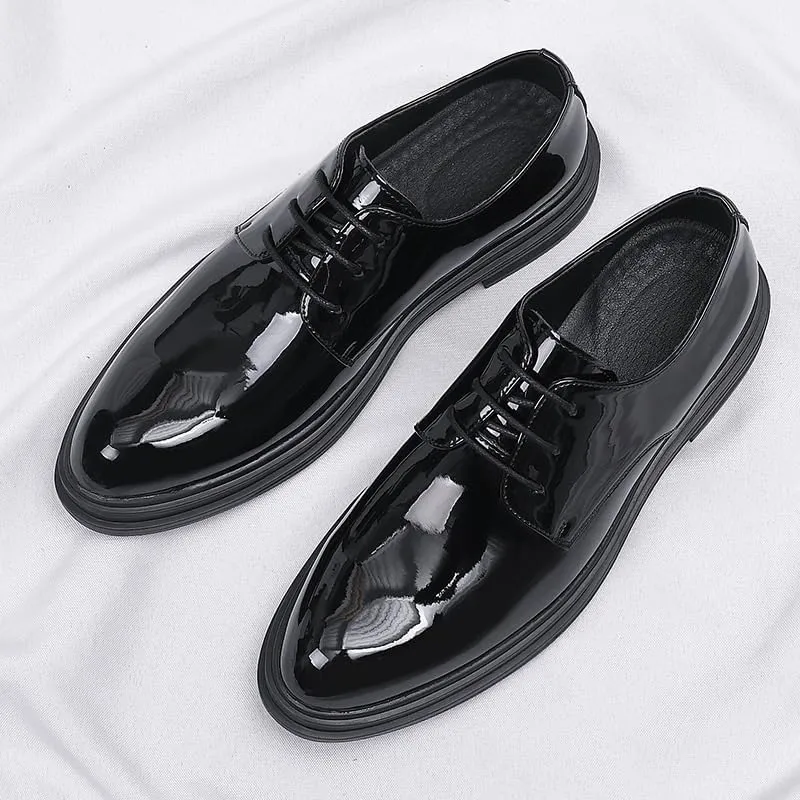 Modern Men's Derby Formal Shoes - Cushioned Midsole Dress Footwear for Job Interviews, Award Ceremonies & Professional Engagements