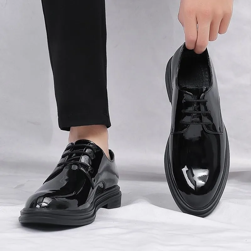 Modern Men's Derby Formal Shoes - Cushioned Midsole Dress Footwear for Job Interviews, Award Ceremonies & Professional Engagements