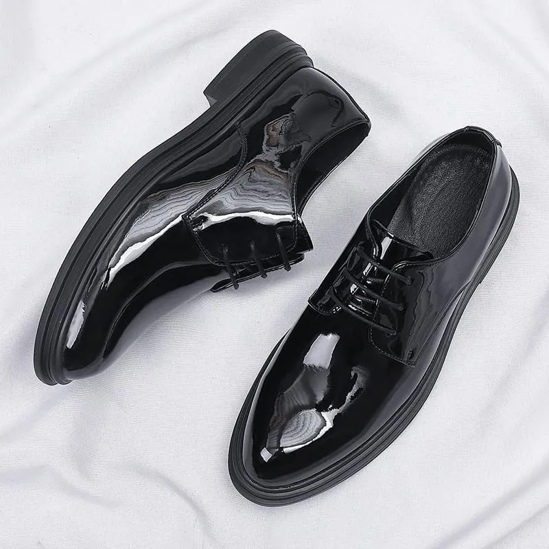 Modern Men's Derby Formal Shoes - Cushioned Midsole Dress Footwear for Job Interviews, Award Ceremonies & Professional Engagements