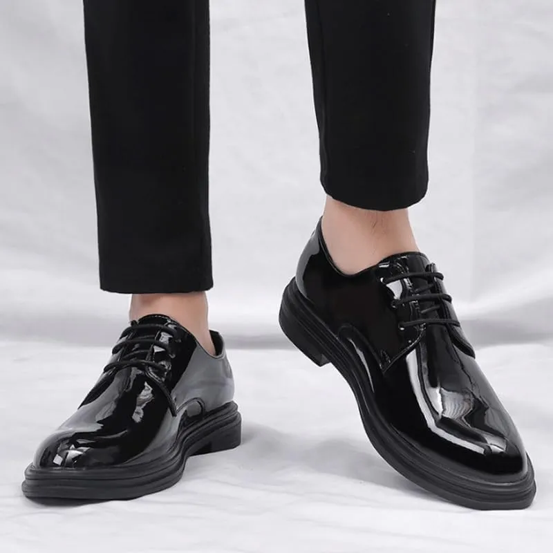 Modern Men's Derby Formal Shoes - Cushioned Midsole Dress Footwear for Job Interviews, Award Ceremonies & Professional Engagements