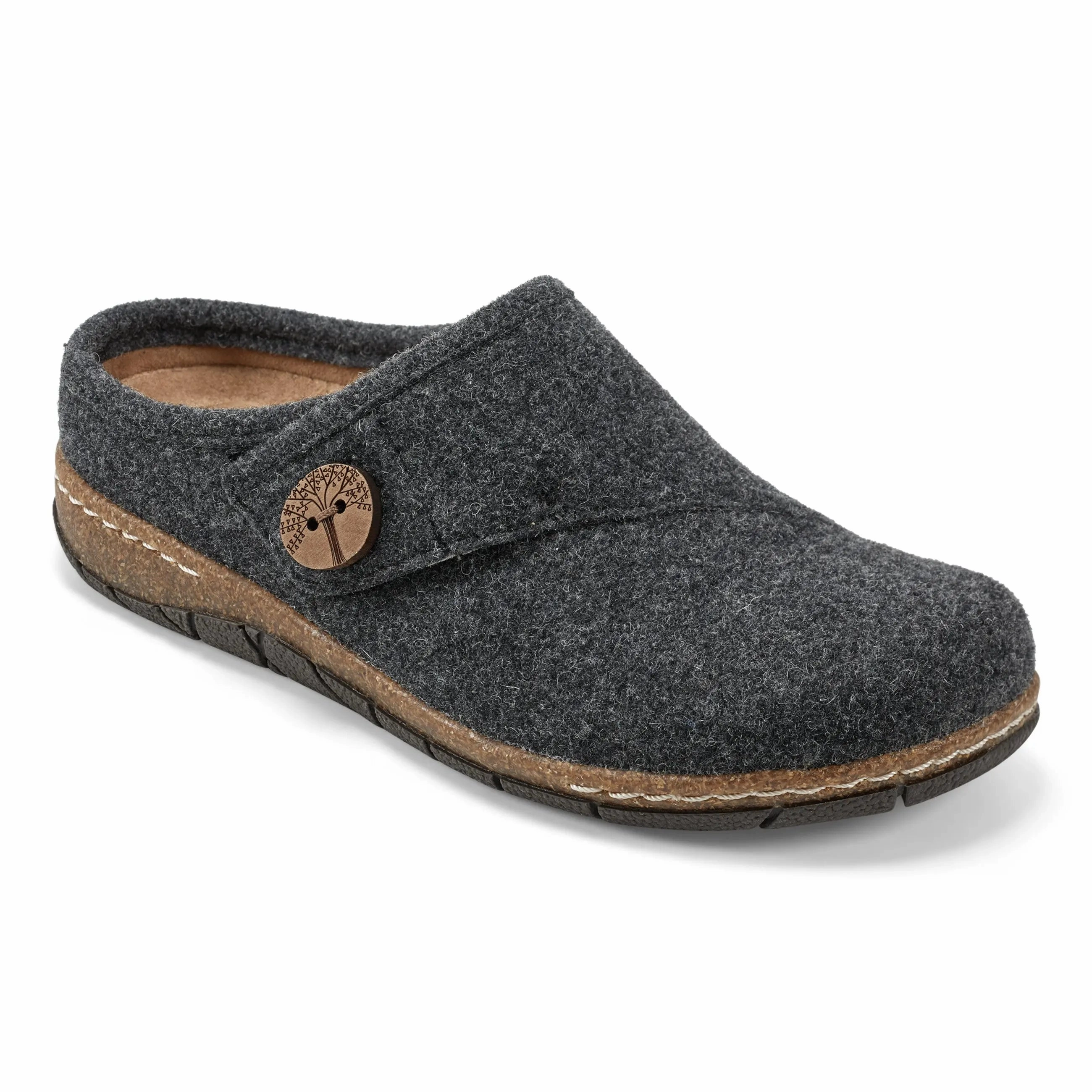 Subtle Look Comfortable Office Wear Ezra Round Toe Casual Slip-on Flat Clogs