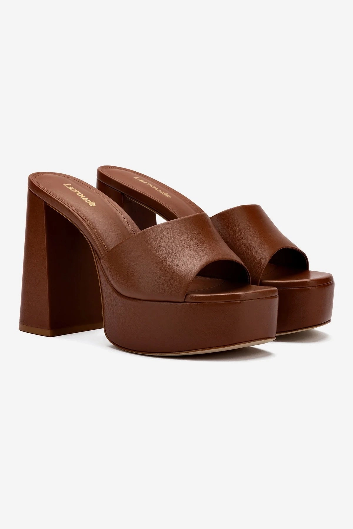 Modern Heels Dolly Mule In Caramel Leather Outdoor Flats Memory foam insole