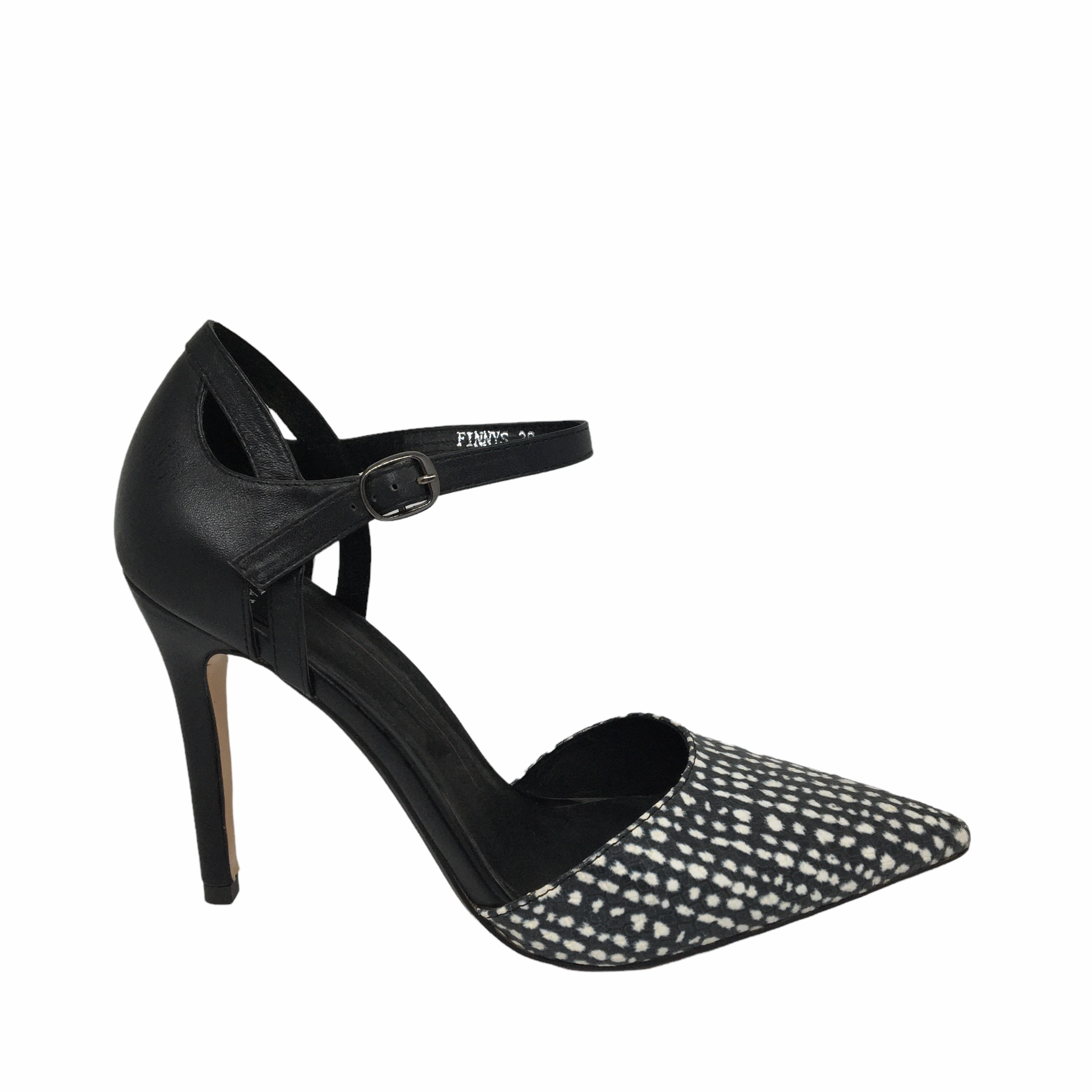 Luxury Guard Mollini Finny Black White Spot Leather