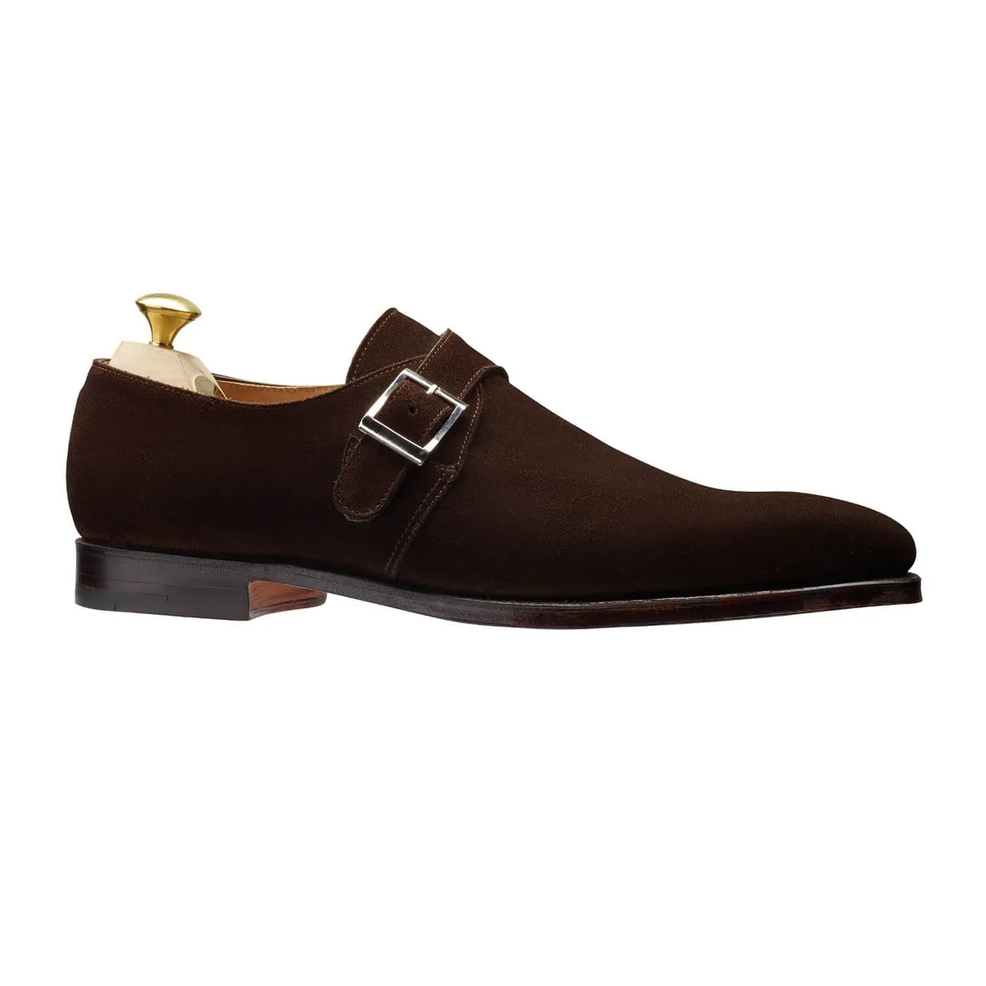 Monkton Dark Brown Calf Suede Bold Tone