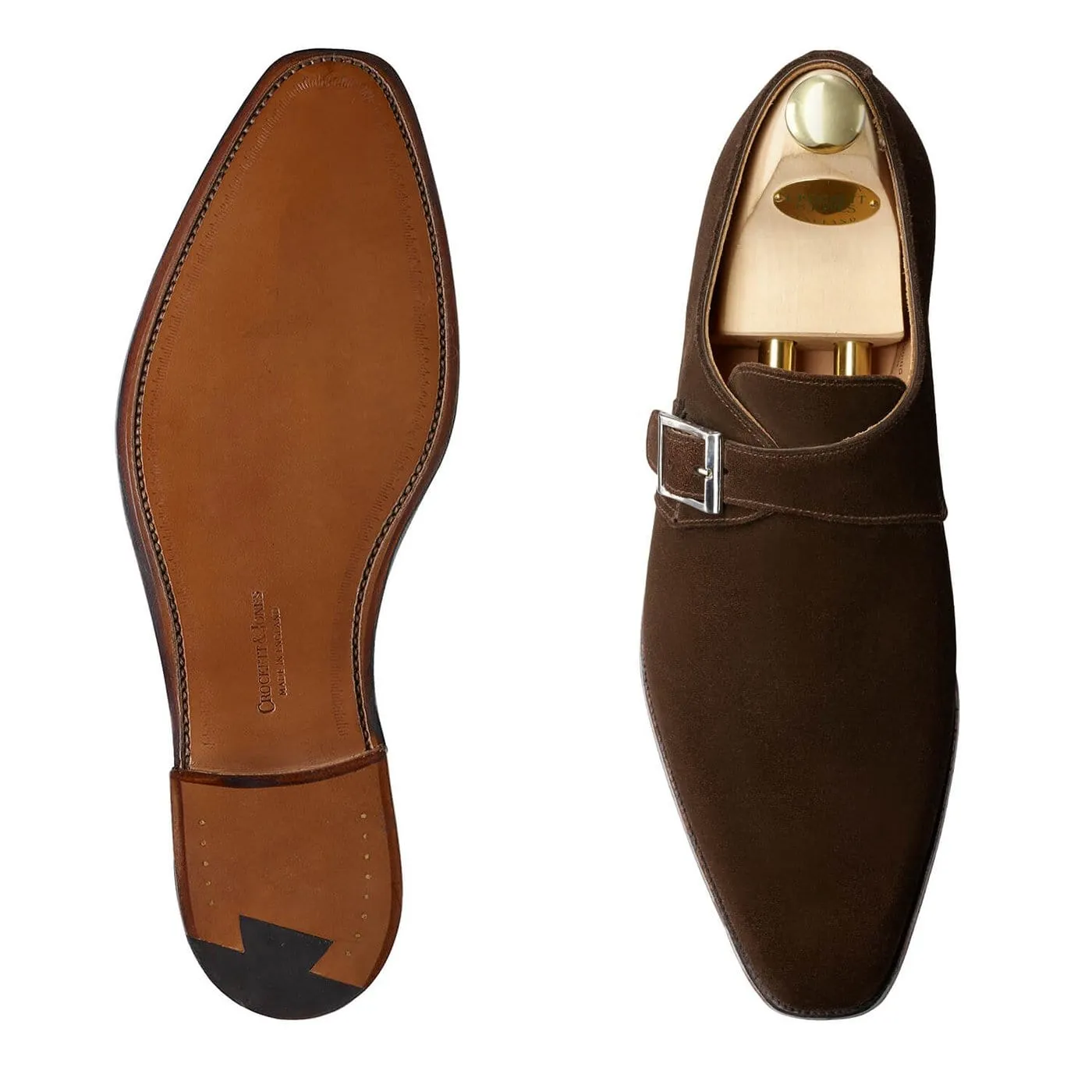 Monkton Dark Brown Calf Suede Non Slip Office Workers