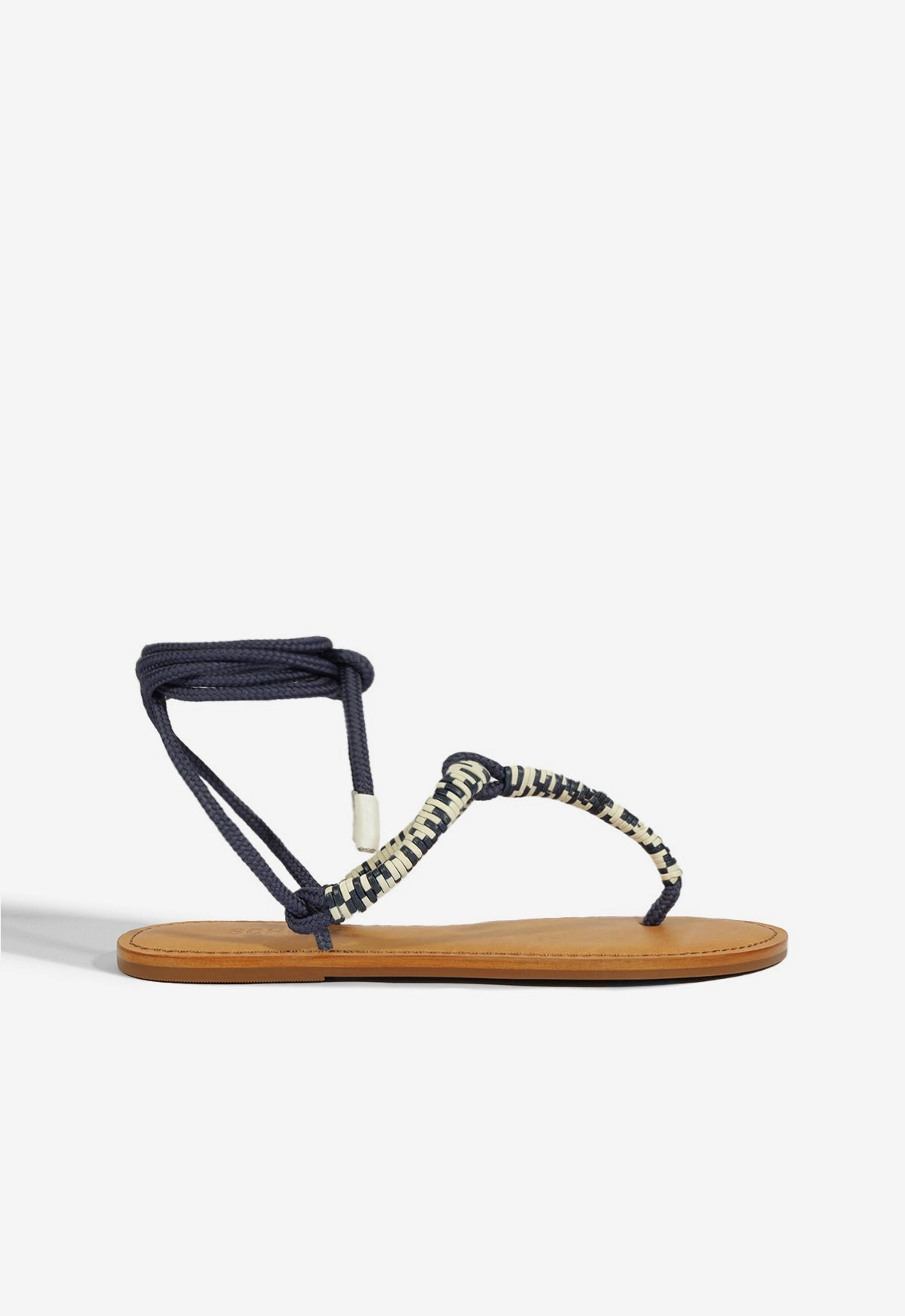 Classic Silhouette Design Claire Blue Flat Sandal