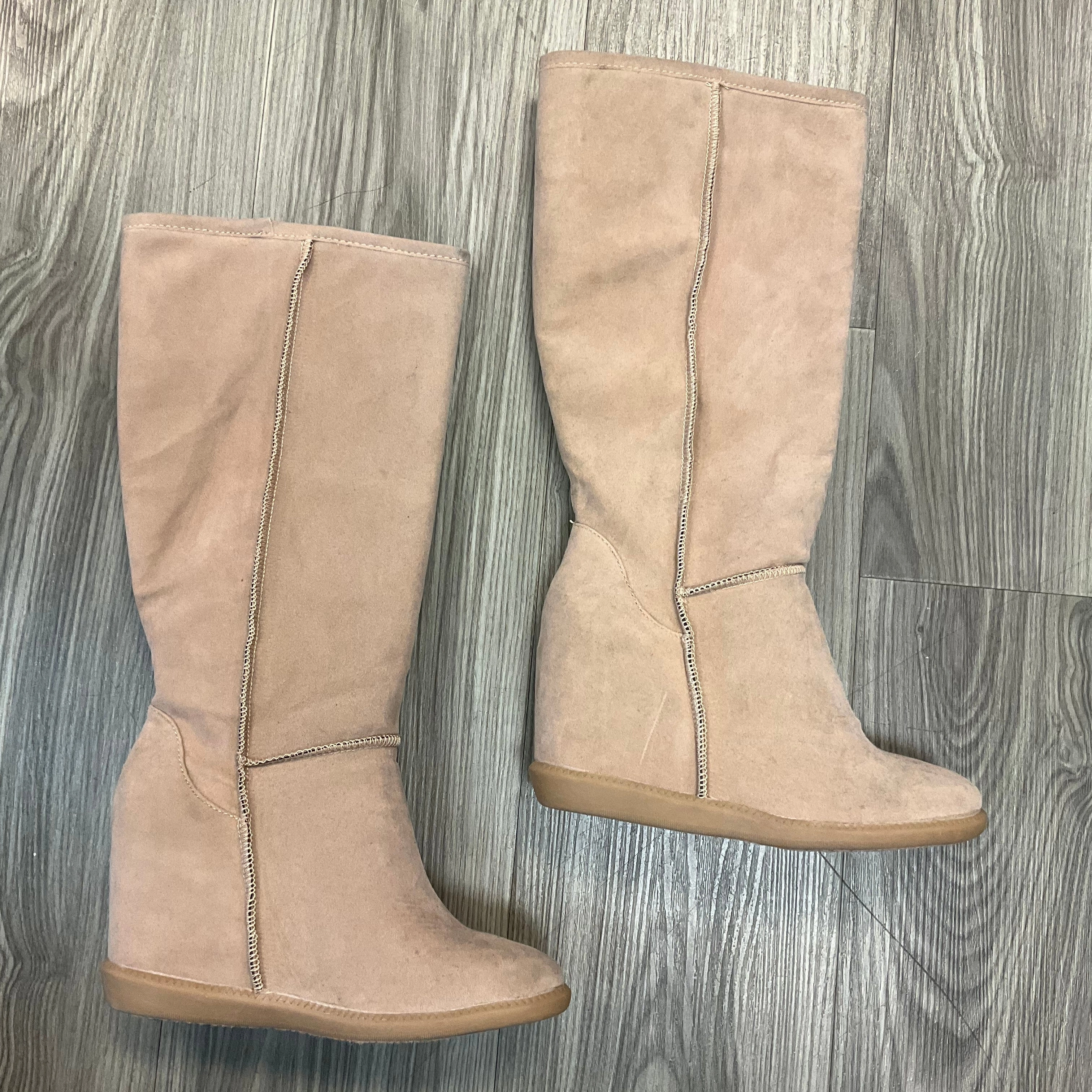 Boots Knee Heels By Clothes Mentor In Tan, Size: 6.5 Easy on Quick Drying Urban Traveler