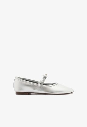Nancy Metallic Leather Flat Work Base