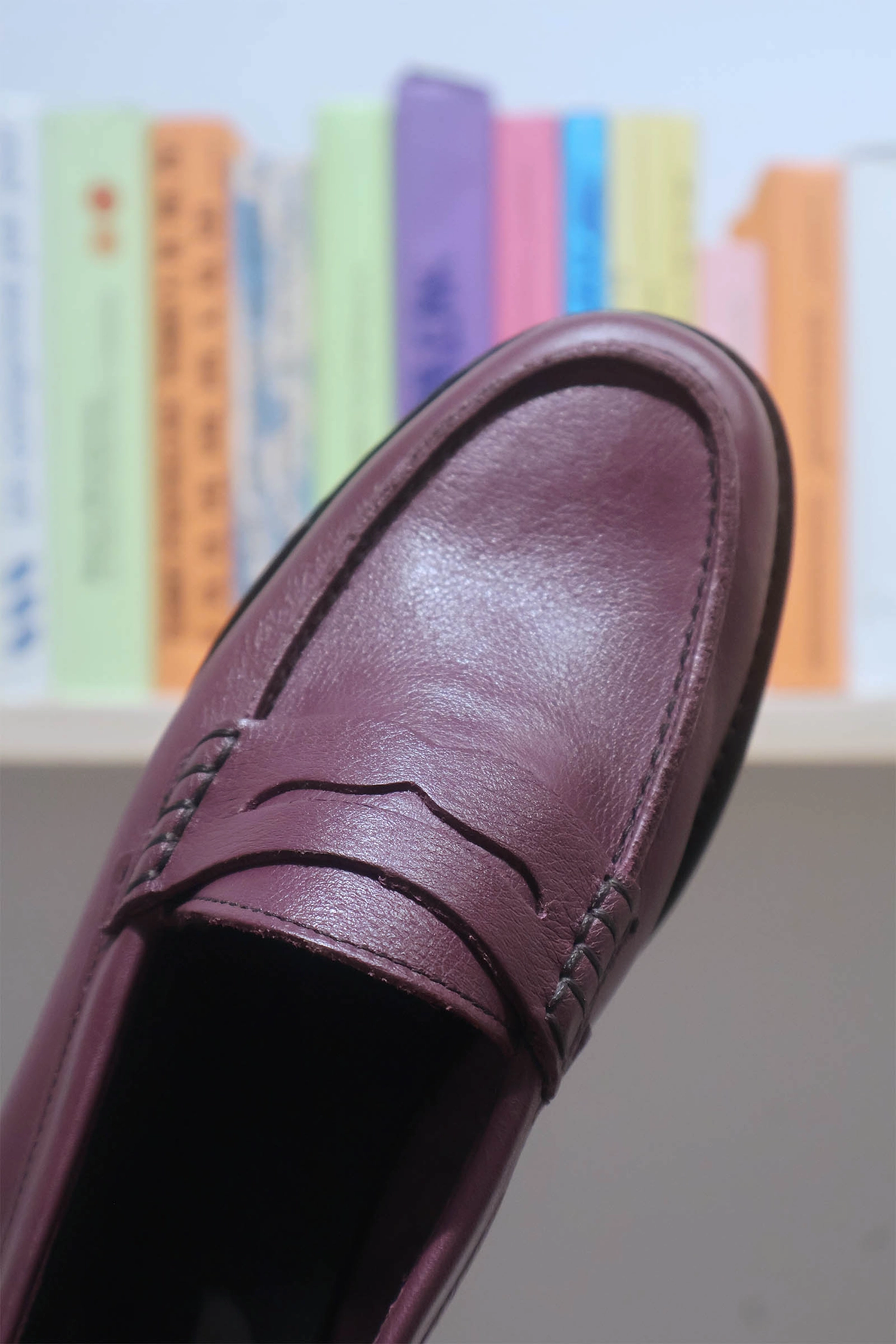 Napoli Plum Loafer Breathable Material