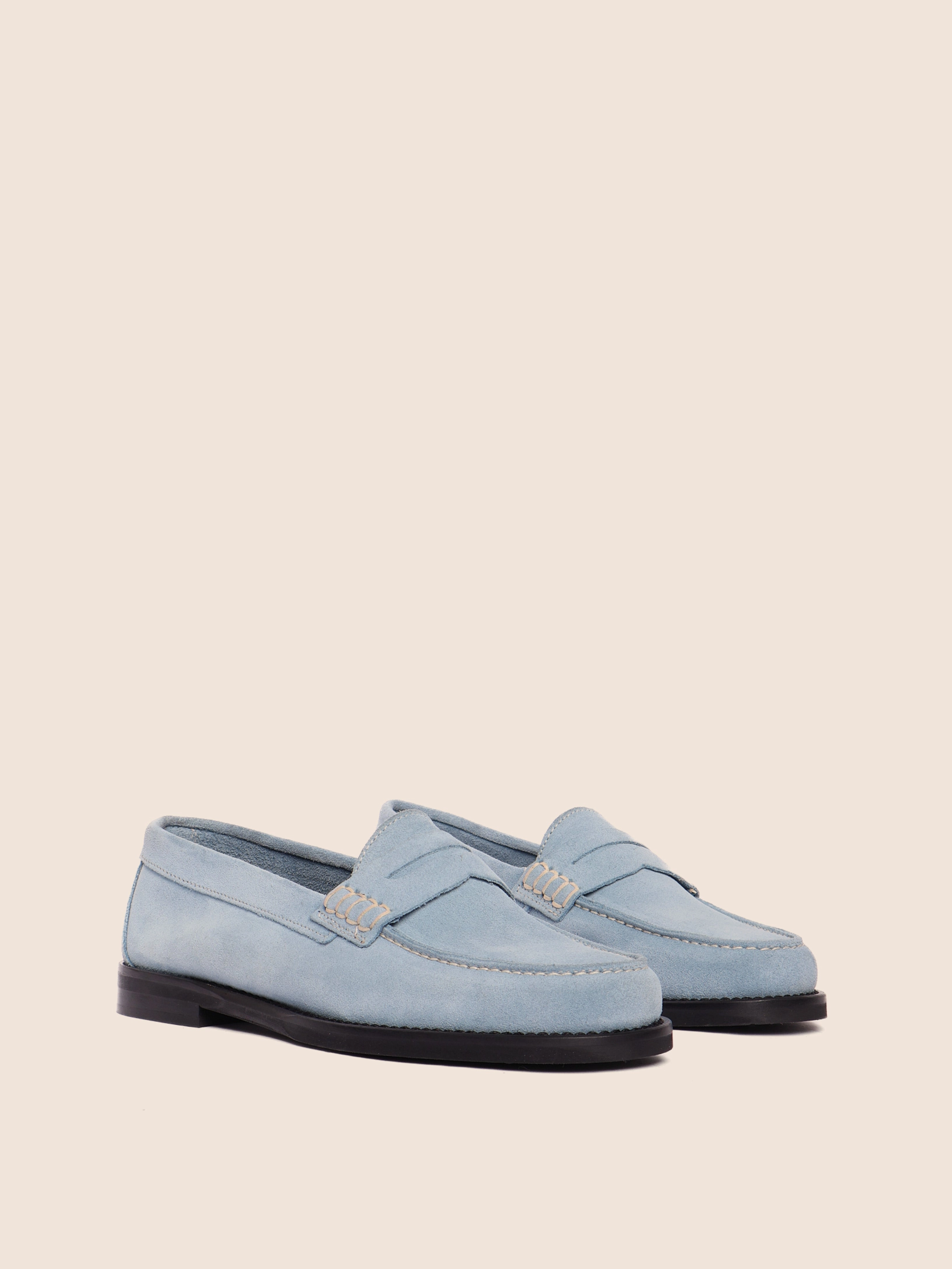 Flexible Style Daily Slip-ons Napoli Sky Suede Loafer