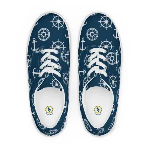 Nautical Design Women’s lace-up canvas shoes