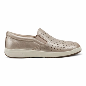 Durable Slip-ons Trail Run Nel Laser Cut Round Toe Casual Slip-on Sneakers