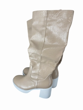 Boots Knee Heels By Clothes Mentor In Tan & White, Size: 7 Durable Shell Winter Walker