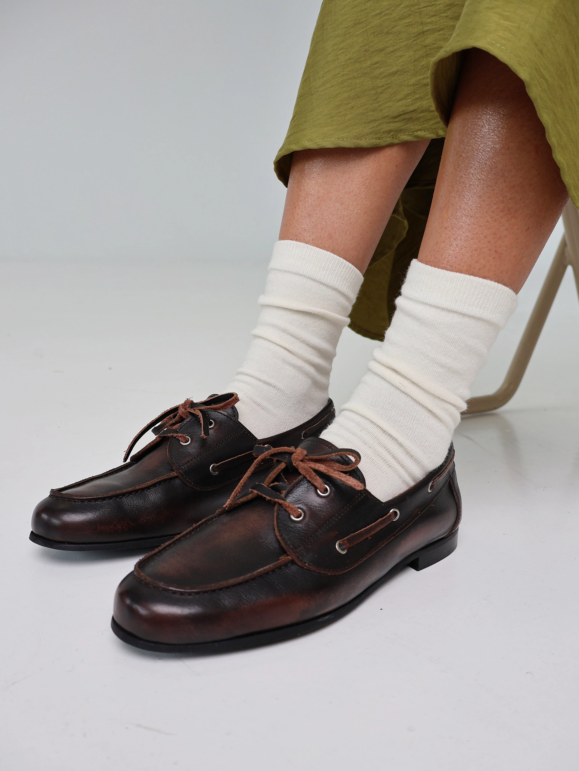 Nola Brown Flat Relaxed Look Easy Fit Flats