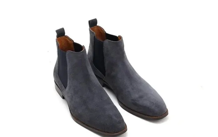 Non-Slip Cow Suede Men's Chelsea Boots