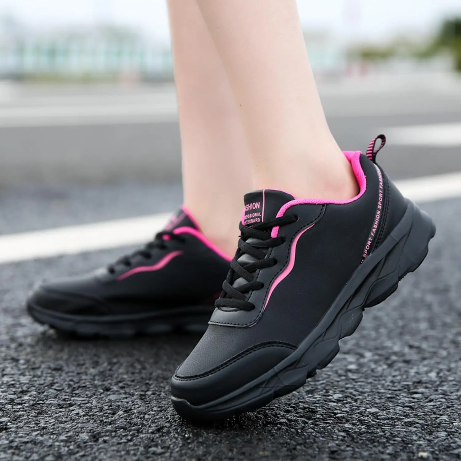 Non Slip Thick Bottom Sneakers for Women Non Slip Workout Fashion Tennis Running Sneakers Jogger Running Shoe