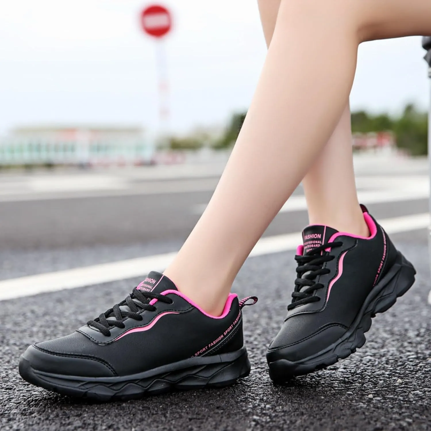Non Slip Thick Bottom Sneakers for Women Non Slip Workout Fashion Tennis Running Sneakers Jogger Running Shoe