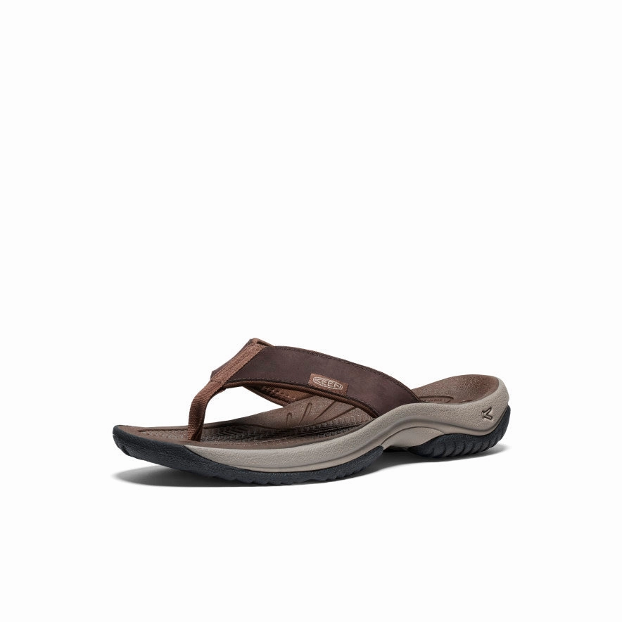 Men's Kona Leather Flip-Flop  |  Java/Dark Earth Chic Mode