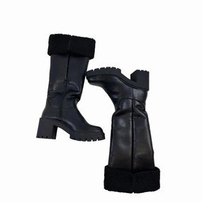 Boots Knee Heels By Steve Madden In Black, Size: 9 Steel Toe