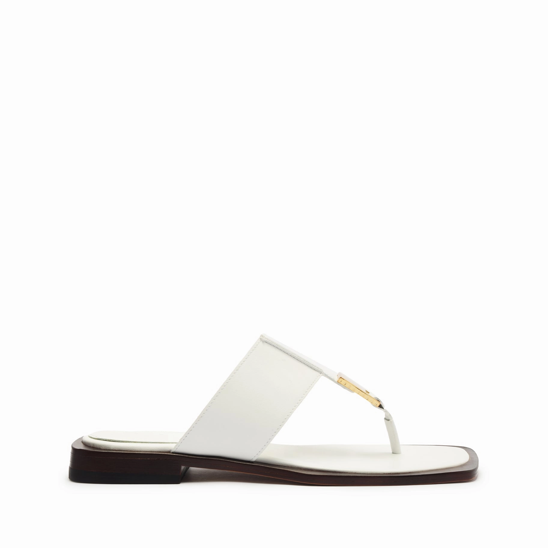 Salma Leather Flat Sandal Sky View Anti Odor Urban Stroll