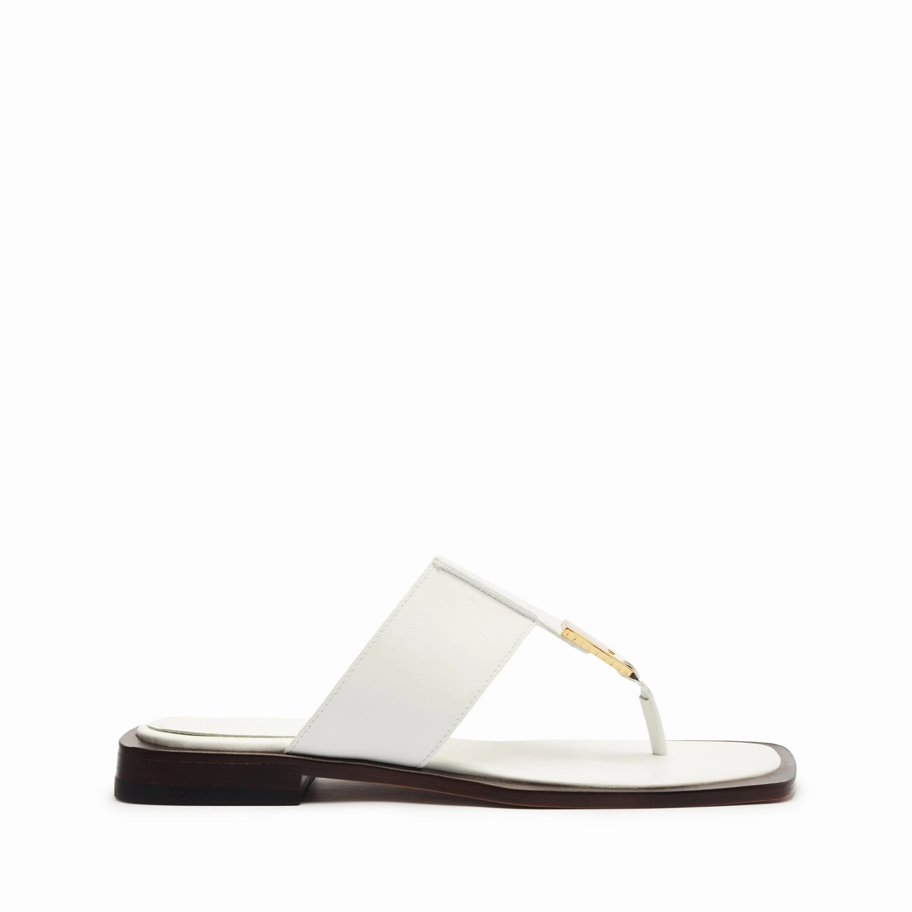 Salma Leather Flat Sandal Satin Glow