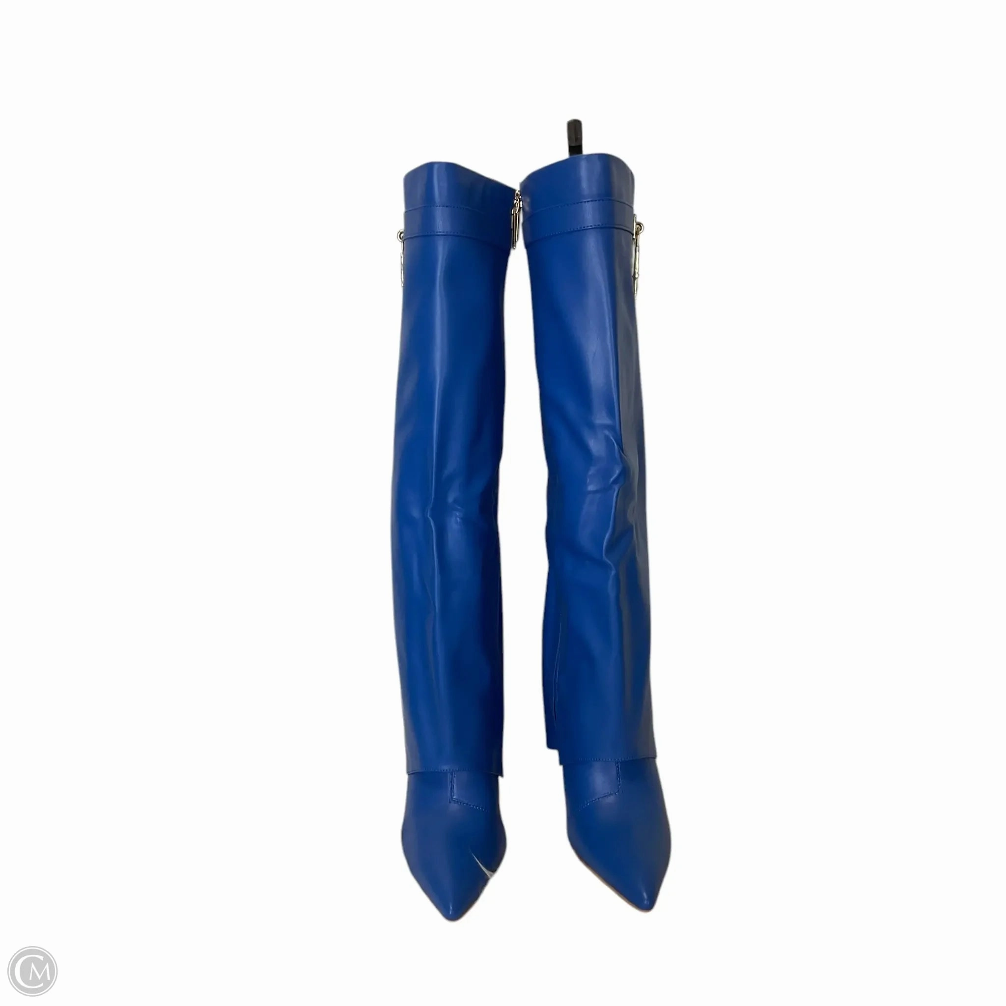 Boots Knee Flats By Clothes Mentor In Blue, Size: 6.5 Rugged Comfort Reinforced Heel Counter