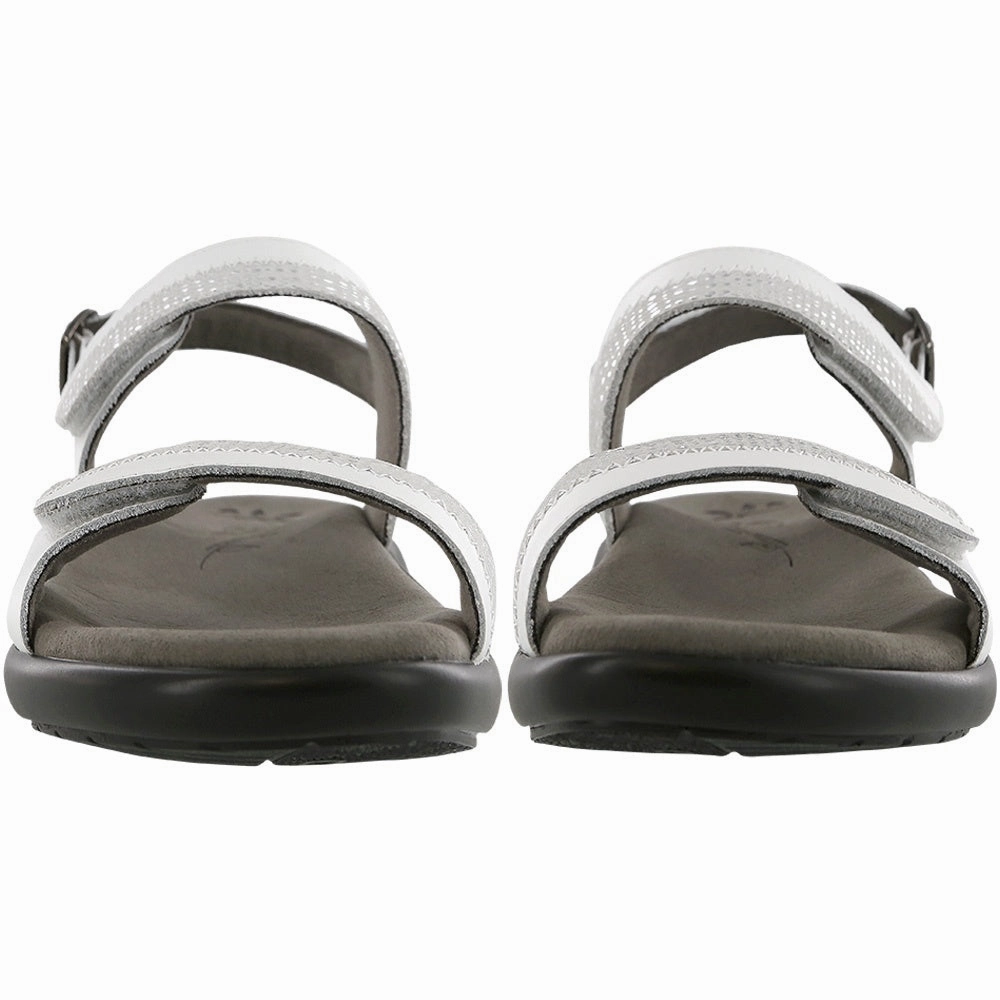 Stylish Travel Flats Quick Release Buckles Nudu - White