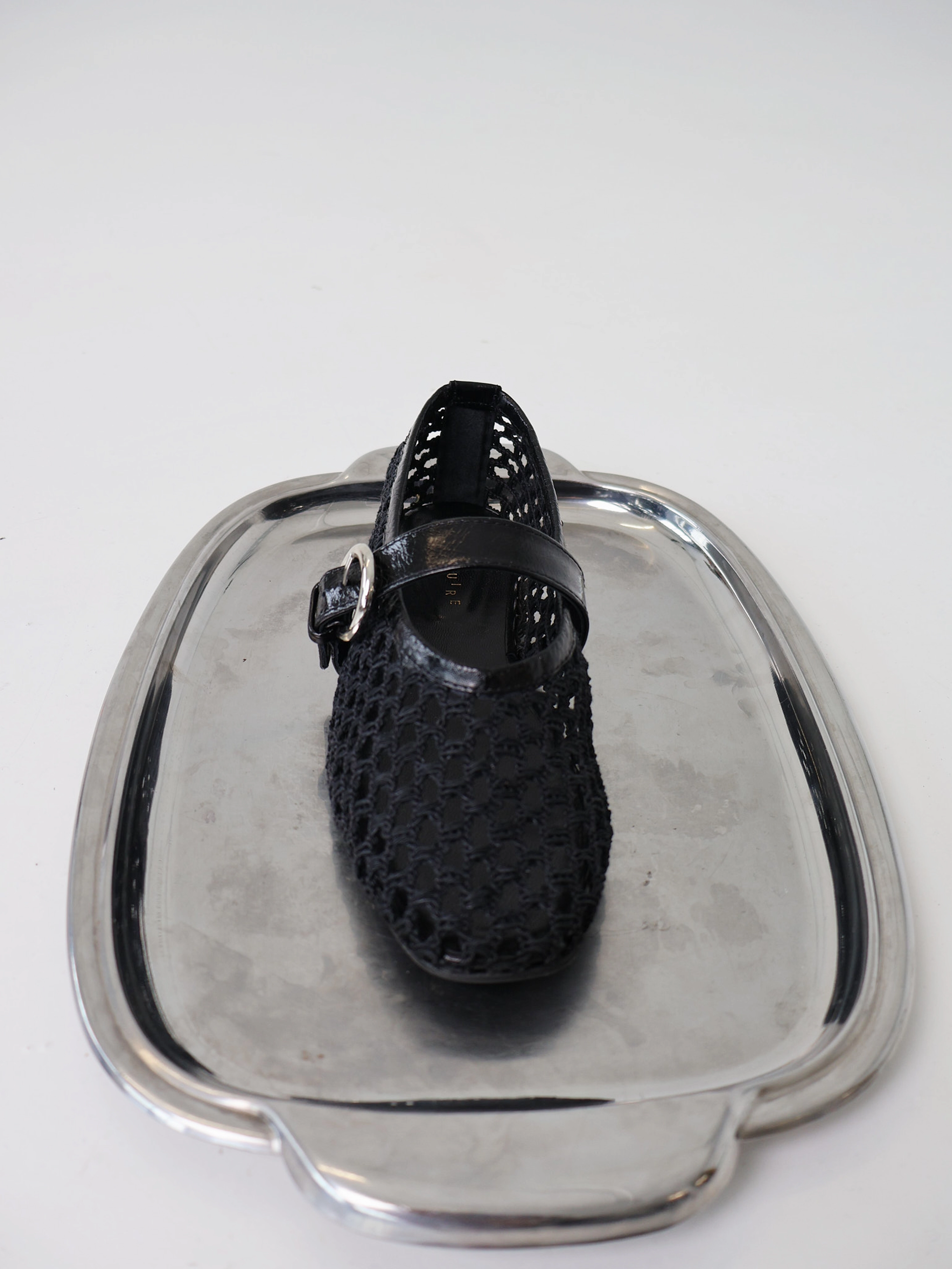 Aveiro Black Woven Ballerina Practical Comfort