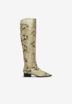 Helena Over the Knee Boot Modern Bold Stone Glam