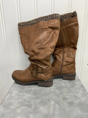Timeless Design Boots Knee Heels By Torrid In Brown, Size: 7.5