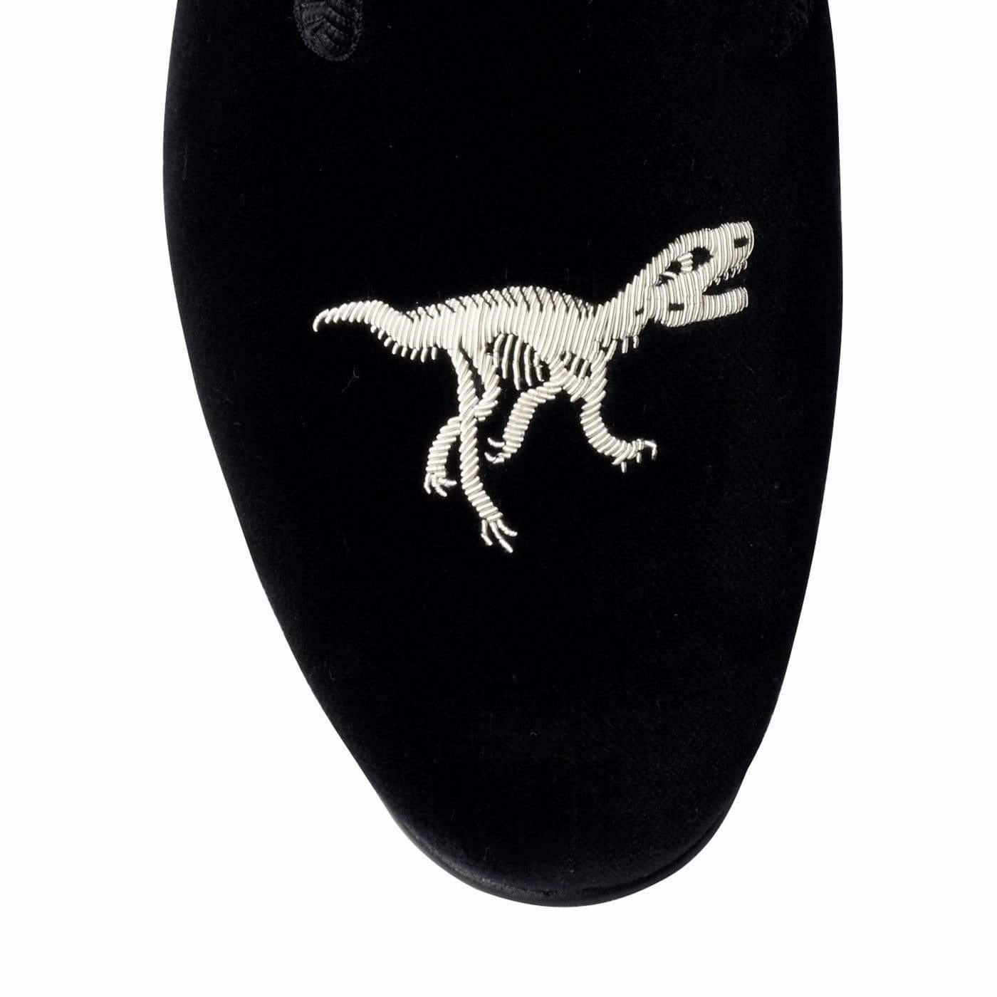 T-Rex Black Velvet Flat Design Breathable Footwear