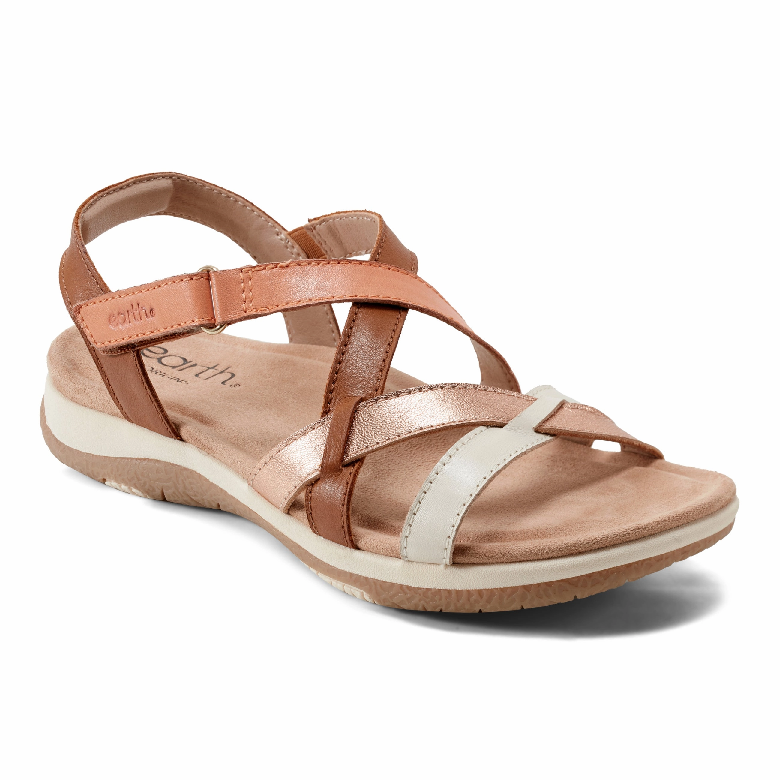 Outing Fit Ventilation Ports Sterling Casual Strappy Round Toe Flat Sandals
