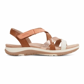 Sterling Casual Strappy Round Toe Flat Sandals Easy on No Buckle