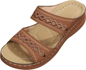 Orthopedic Sandals for Women 2025 Heel Support Orthopedic Wide Foot Sandals Orthopedic Summer Flat Sandals Orthotic Womens Summer Sandals Dressy Black Sandals Women Comfortable Small Heel