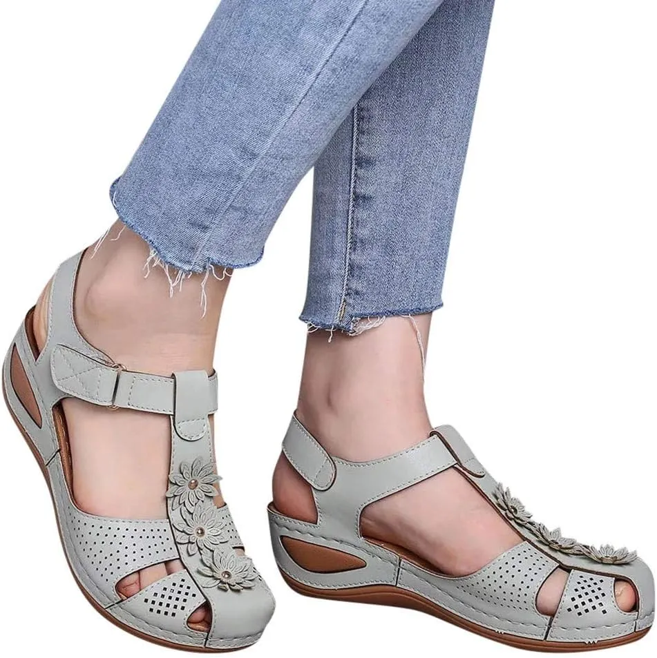 Orthopedic Sandals for Women 2025 Heel Support Orthopedic Woman Sandals Summer Sandalia Ortopedica De Mujer Orthopedic Womens Elastic Strap Flat Sandals Casual Summer Orthopedic Womens Toe Sandals
