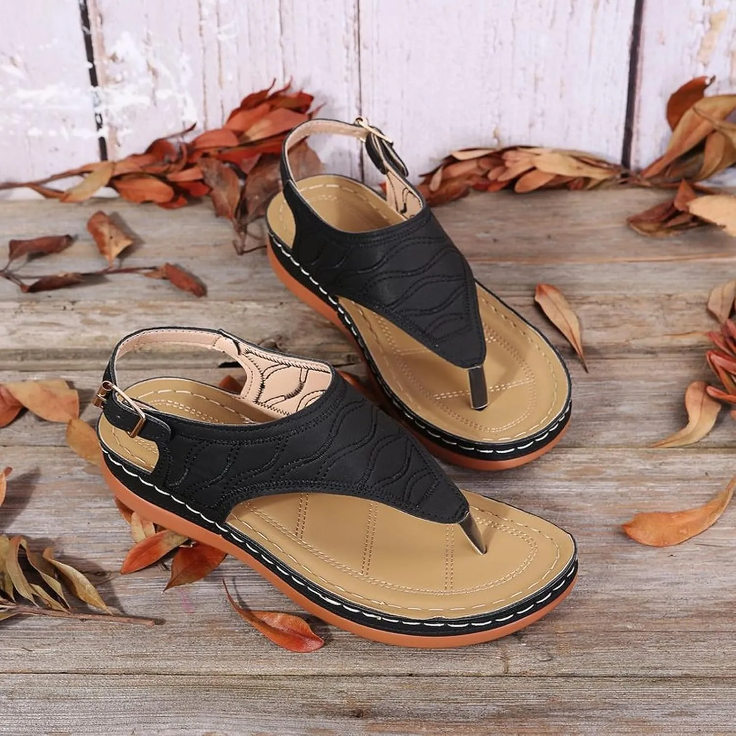 Orthopedic Sandals for Women Comfortable Walking Summer Sandals with Arch Support Wedge Sandals 2025 Flip Flops Sandals Platform Dressy Slip on Thong Shoes Fashion Beach Dress Vacation