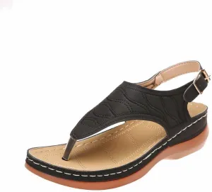Orthopedic Sandals for Women Comfortable Walking Summer Sandals with Arch Support Wedge Sandals 2025 Flip Flops Sandals Platform Dressy Slip on Thong Shoes Fashion Beach Dress Vacation