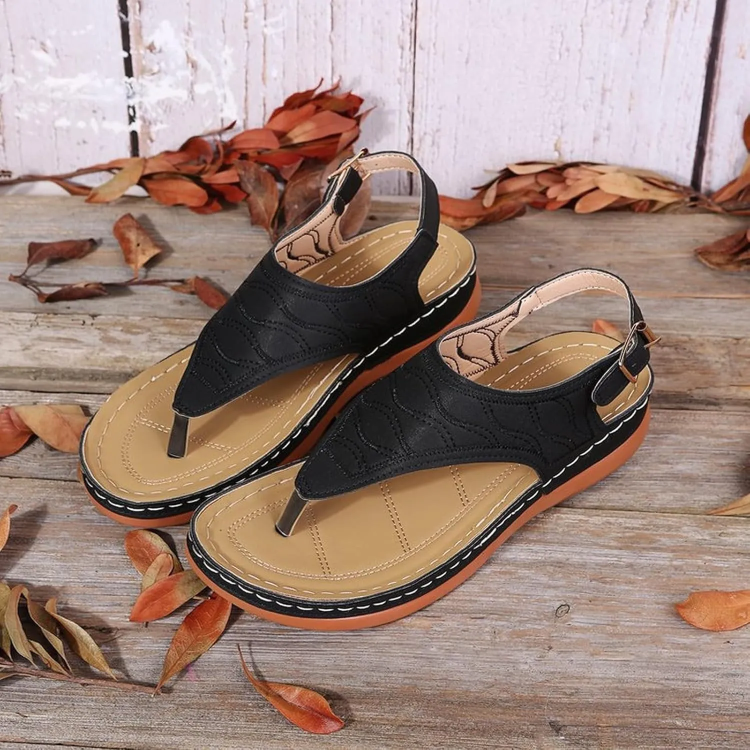 Orthopedic Sandals for Women Comfortable Walking Summer Sandals with Arch Support Wedge Sandals 2025 Flip Flops Sandals Platform Dressy Slip on Thong Shoes Fashion Beach Dress Vacation