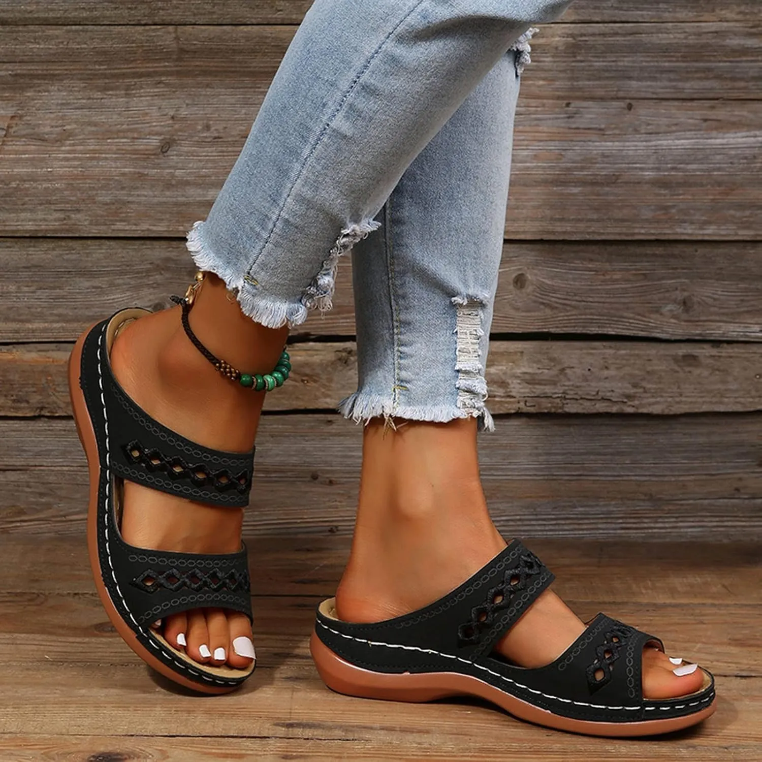 Orthopedic Sandals Women Wide Orthotic Wide Foot Flip Flops Soft Sandals for Women Orthotic Womens Arch Support Sandals Black Wide Comfortable Gold Sandals Heels for Women Dressy Wide Width