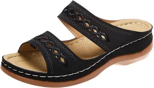 Orthopedic Sandals Women Wide Orthotic Wide Foot Flip Flops Soft Sandals for Women Orthotic Womens Arch Support Sandals Black Wide Comfortable Gold Sandals Heels for Women Dressy Wide Width