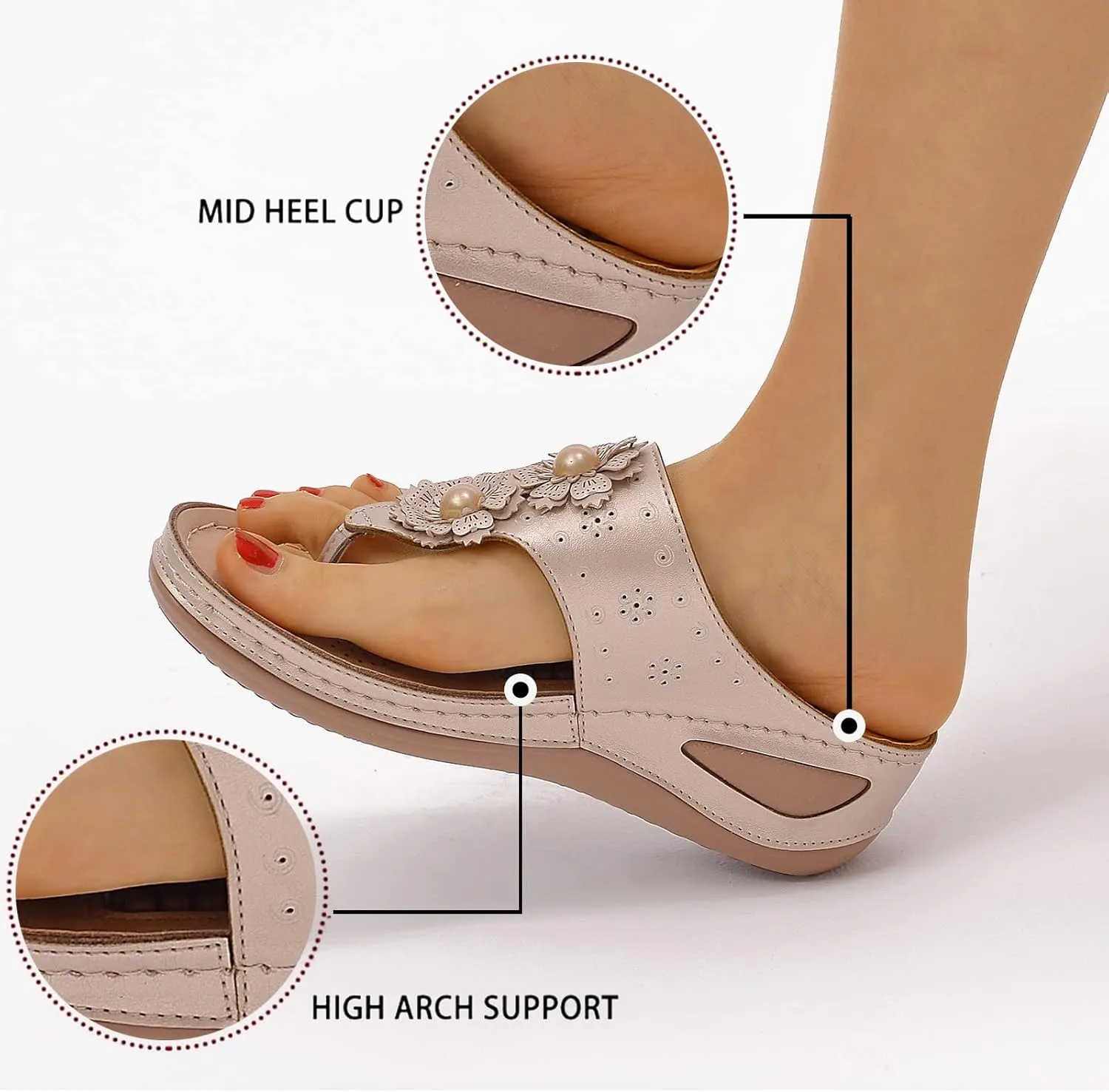 Orthopedic Slippers for Planters Fasciitis Womens Orthotic Womens Sandals Wide Width Sandals for Womens Orthopedic Womens Black Slip On Sandals Dressy Orthopedic Cute Summer Sandals for Women 2025