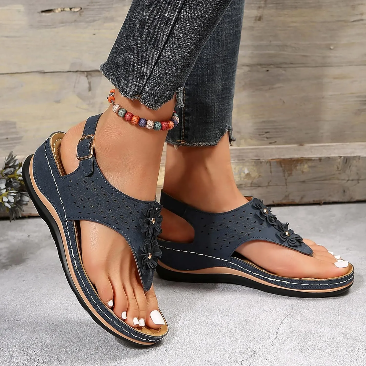 Orthotic Slippers for Women with Arch Support Orthopedic Arch Supports Slippers Walking Company Shoes for Women Sandals Orthotic Womens Sandals Slip On Wedge Womens Sandals Wide Width Leather Black