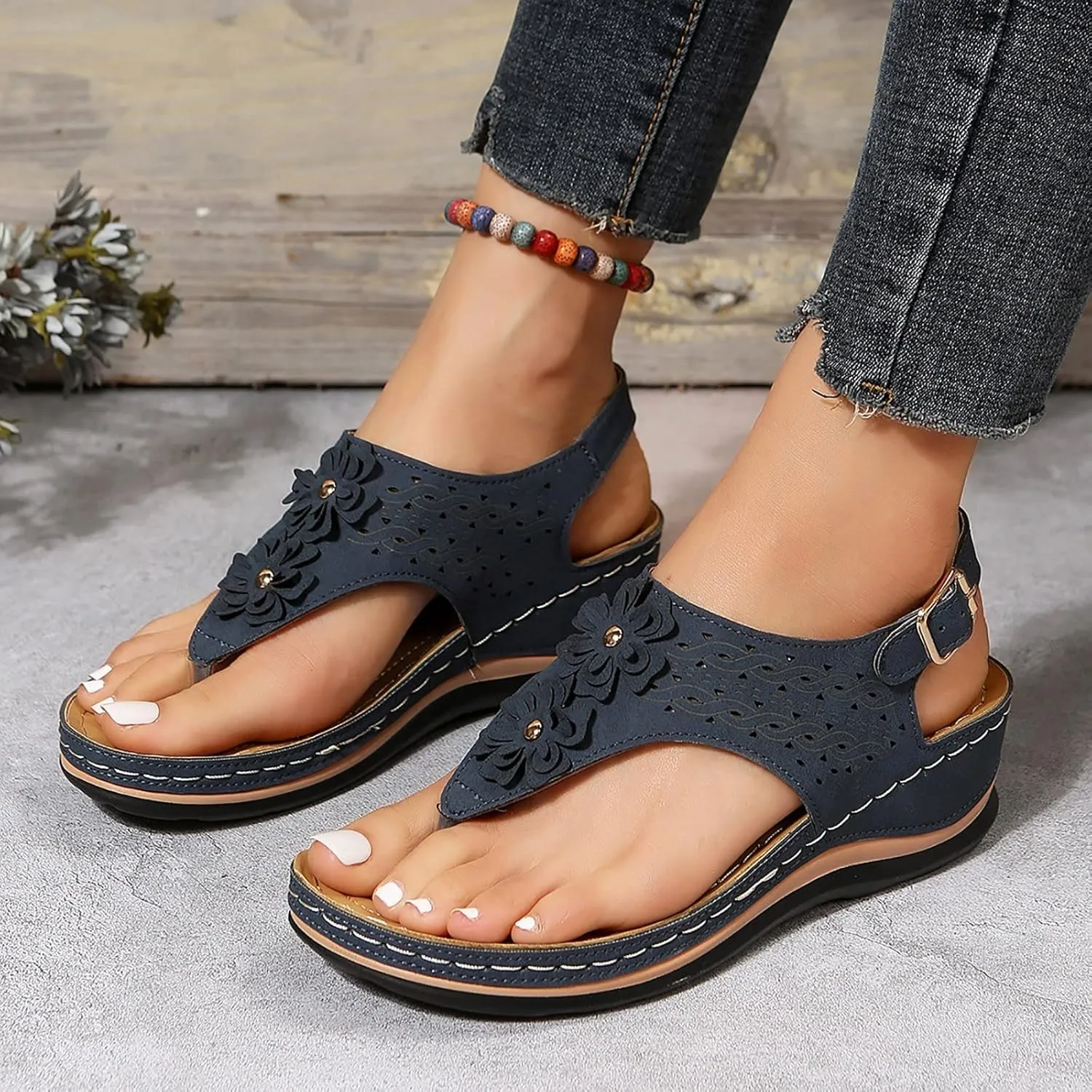 Orthotic Slippers for Women with Arch Support Orthopedic Arch Supports Slippers Walking Company Shoes for Women Sandals Orthotic Womens Sandals Slip On Wedge Womens Sandals Wide Width Leather Black