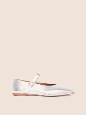 Slip-On Comfort Work Shoes Osuna Silver Ballerina