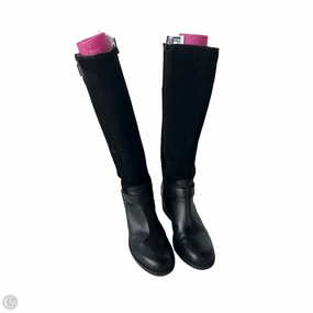 Boots Knee Heels By Clarks In Black, Size: 6 Feather Light River Crossing