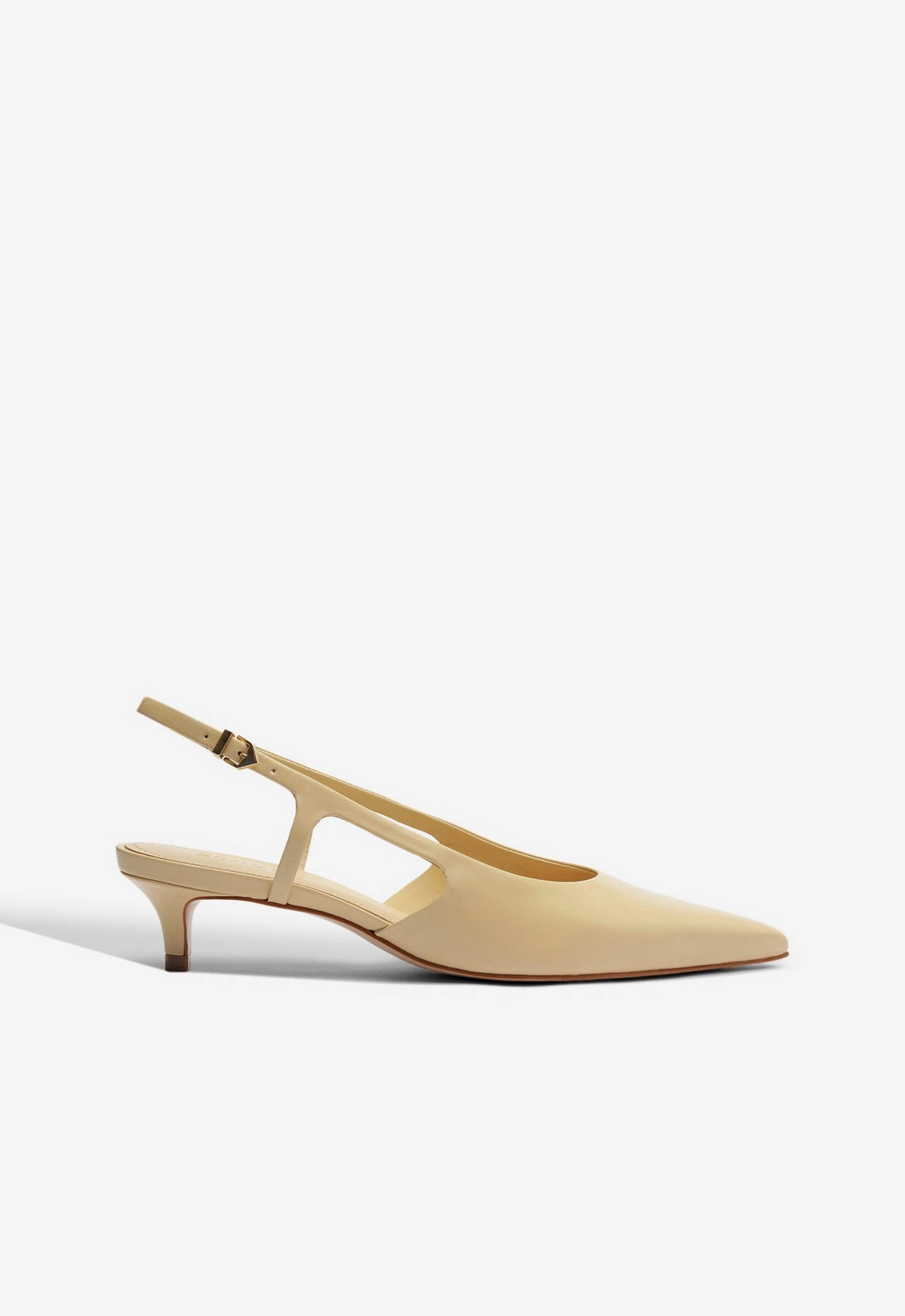 Padded Collar Support Boris Kitten Leather Pump
