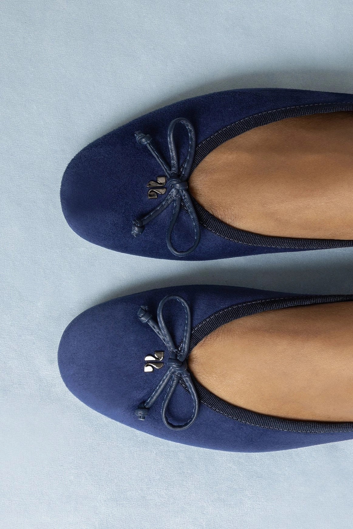 Pavlova Ballet Flat In Indigo Suede Lagoon Step Support Walk