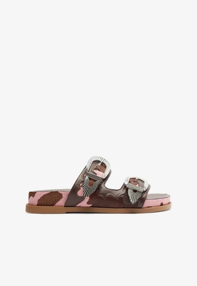 Harper Sporty Leather Sandal Toe box Cotton Base