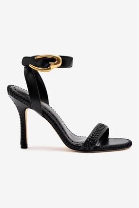 Vacation Fit Padded Foot Verona Sandal In Black Leather